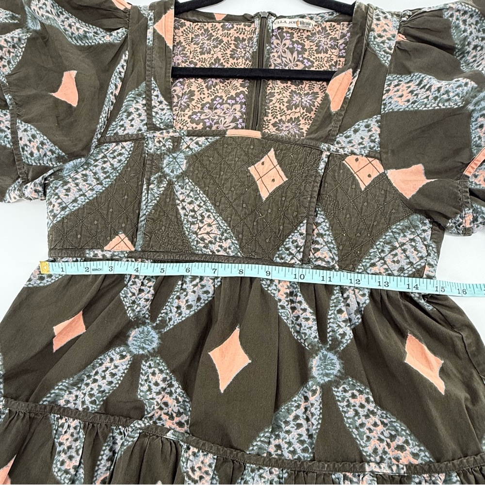 Ulla Johnson Floral Patterned Dress with Peach and Blue Accents - Picture 9 of 10